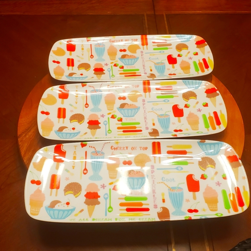 Tarhong Appetizer Tray 14.75" X 6.5" A Set of 3